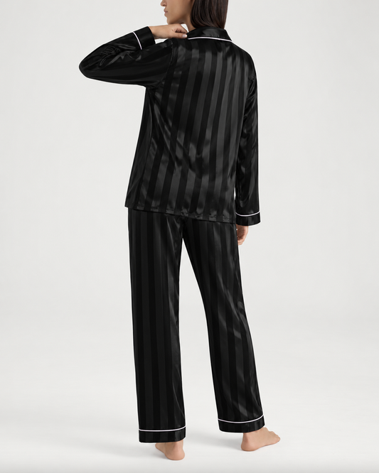 Striped Satin Pajama Set
