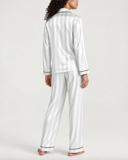 Striped Satin Pajama Set