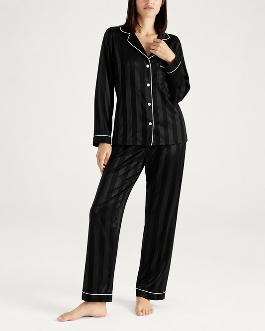 Striped Satin Pajama Set